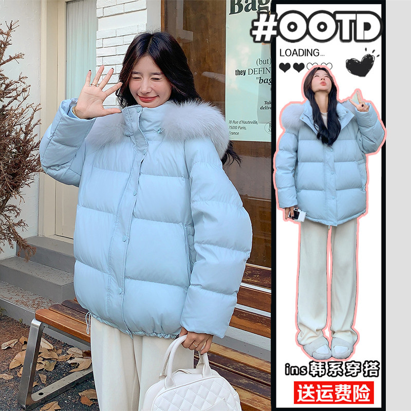 大码女装胖mm设计感连帽百搭面包棉服女冬季毛领加厚保暖棉衣外套,女装/女士精品,大码棉服,淘宝优惠券,粉丝福利购,淘宝优惠卷