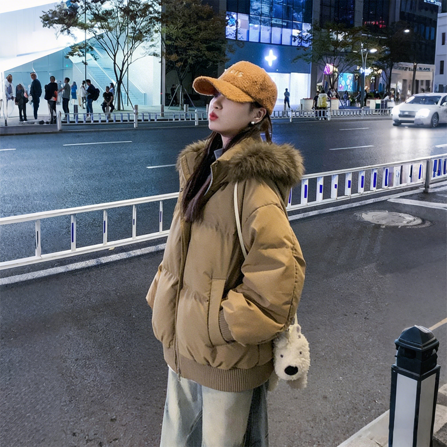 特大码女装胖mm设计感连帽毛领棉服女加厚保暖宽松通勤棉衣外套潮,女装/女士精品,大码棉服,淘宝优惠券,粉丝福利购,淘宝优惠卷