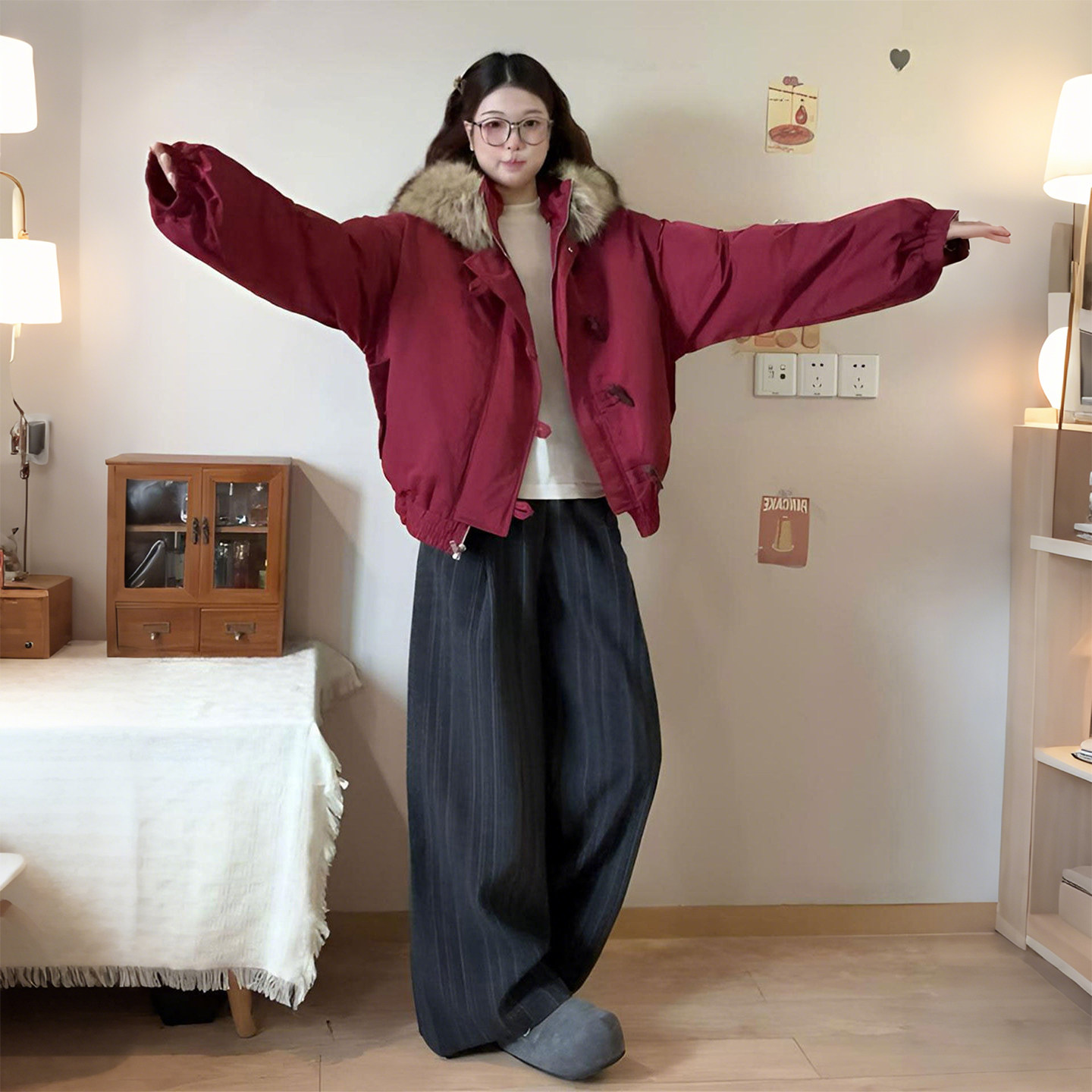 特大码女装胖mm韩版时尚百搭连帽毛领棉服女宽松显瘦保暖棉衣外套,女装/女士精品,大码棉服,淘宝优惠券,粉丝福利购,淘宝优惠卷