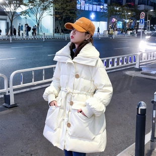 宽松收腰显瘦棉服外套胖mm保暖百搭棉衣潮 加肥加大韩版 特大码 女装