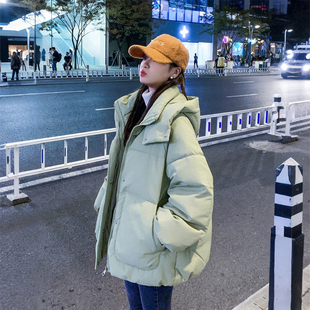 300斤胖mm加肥加大连帽面包棉服女冬季 棉衣外套 宽松加厚保暖大码