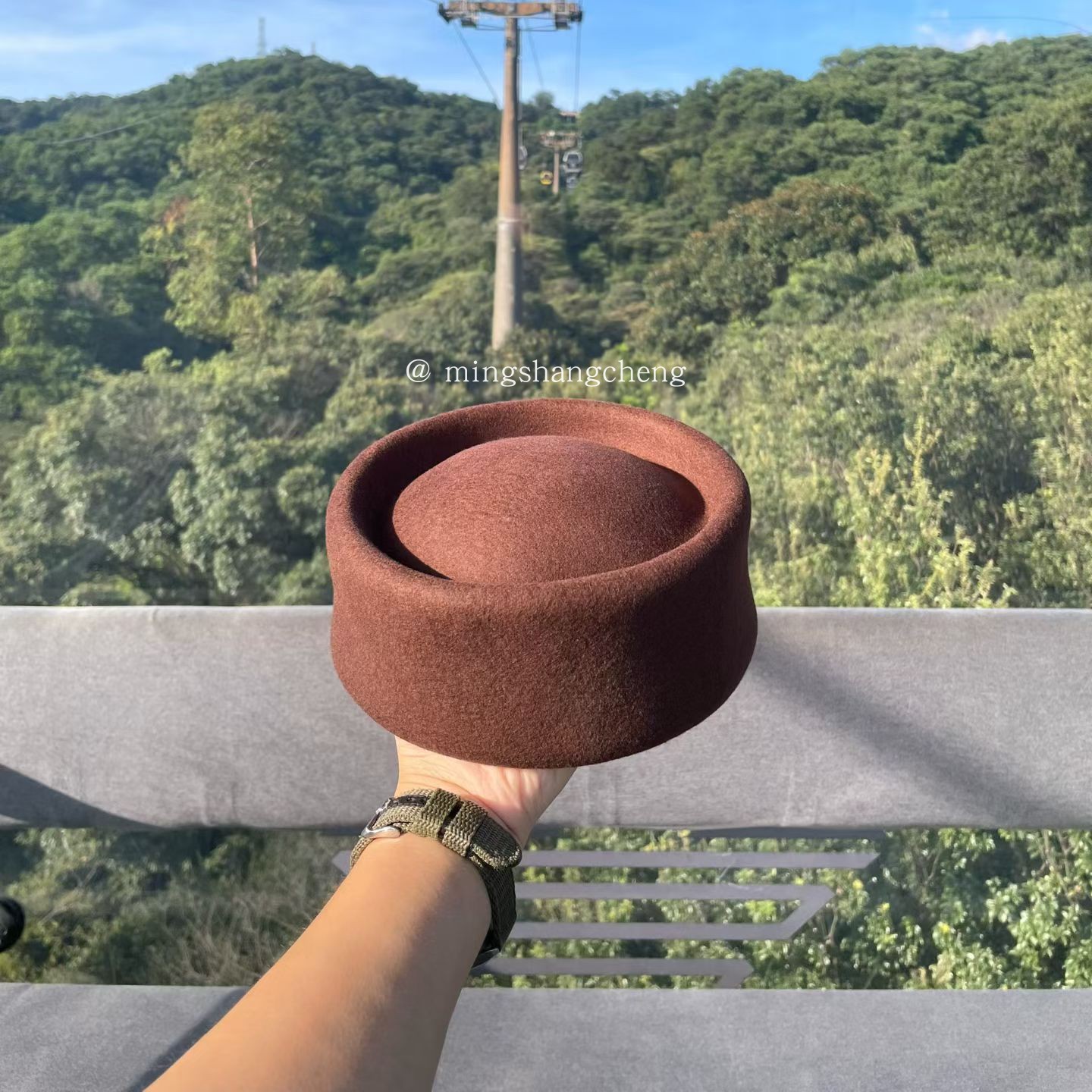 铭尚cheng秋冬新款羊毛药盒帽