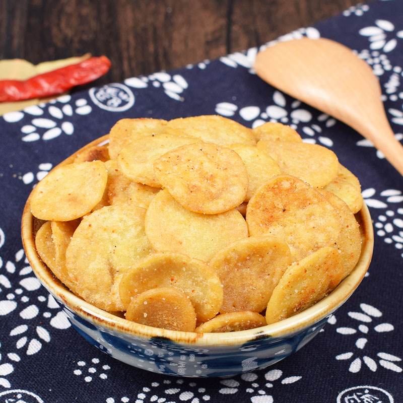 安徽淮南特产八公山酥脆豆饼香辣黄豆饼子酥脆油炸金钱饼袋装零食