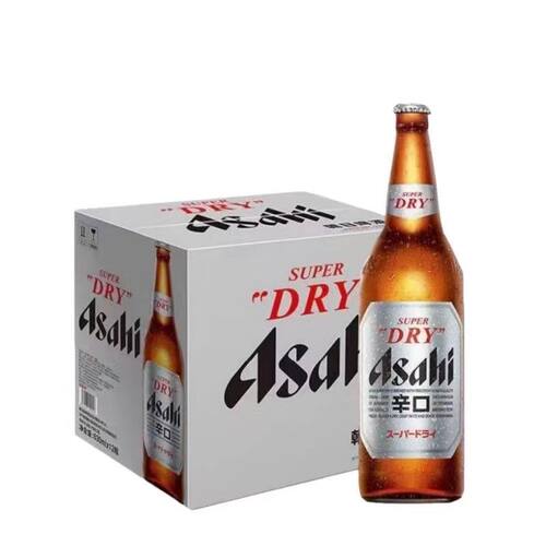 啤酒Asahi/朝日啤酒 超爽系列生啤瓶装 630ml*12瓶/整箱新日期