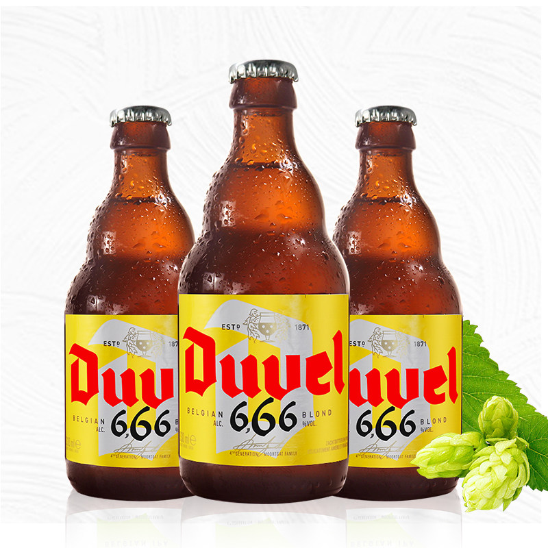 66黄啤 比利时原装拉格进口 精酿啤酒330ml*12瓶装 包装