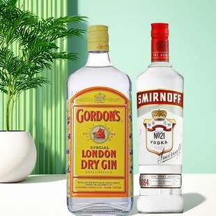 【共2瓶】700ML斯米诺伏特加+哥顿金酒GORDON'S杜松子酒洋酒基酒