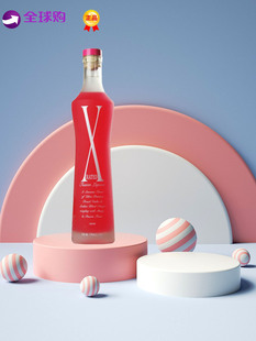 意大利原装进口x- rated x 冰粉 红预调酒 水果味利口酒750ml