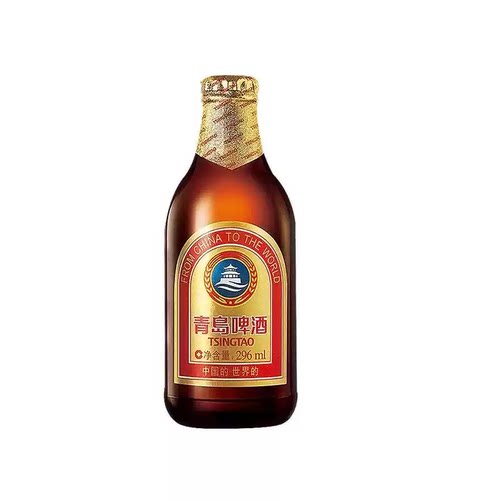 青岛啤酒(TsingTao)金质小棕金11度296ml*4瓶装 麦香浓郁新日期