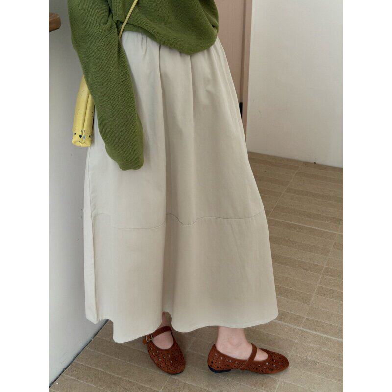 此外糖果色棉质半身裙女