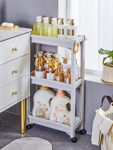 18cm卫生间夹缝置物架浴室厕所洗手间家用小推车落地洗澡收纳架子