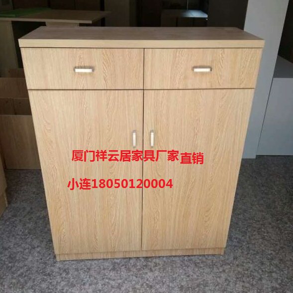 厦门鞋柜储物柜二门三门板式鞋柜简约现代对开门实木厦门包送货