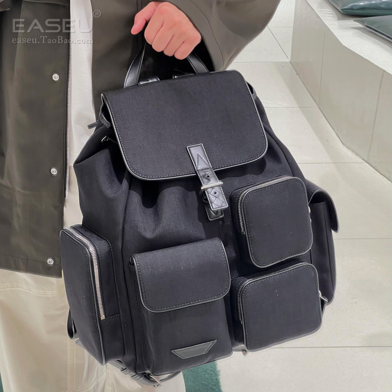 秋冬新品男士Crossroad多口袋背包尼龙双肩包男女通用时尚休闲潮