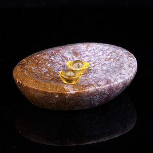 新品天然矿物海洋石原石小碗玛瑙玉石水晶石头桌面聚宝盆装饰砚台