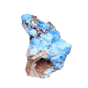 美国绒铜矿原石摆件共生矿蓝色毛绒状矿物晶体水晶岩石教学小标本