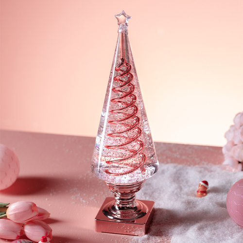 2024新款桌面发光树旋转圣诞树