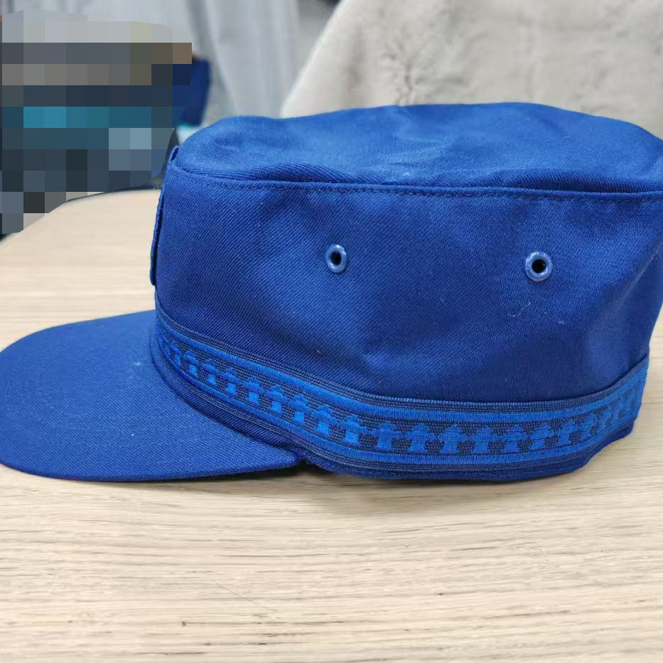 新款消备勤平顶鸭舌帽子户外训练便帽备勤服作训帽带绳