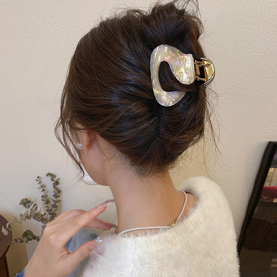 人鱼姬盘发鲨鱼夹新款抓夹