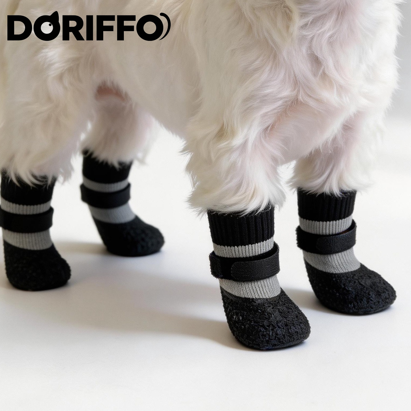 DORIFFO 宠物户外防滑防水鞋 耐磨雨鞋狗狗 小型犬防滑保暖鞋袜