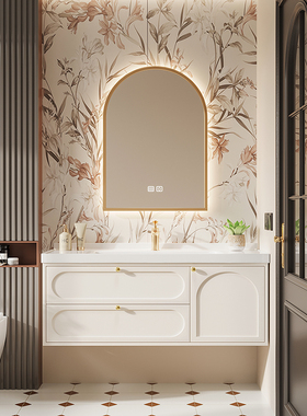 40进深陶瓷一体盆浴室柜组合超窄40cm小户型洗手盆柜洗脸盆洗漱台