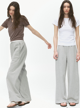 CountryMoment 380G重磅纯棉灰色运动裤基础百搭cleanfit卫裤男女