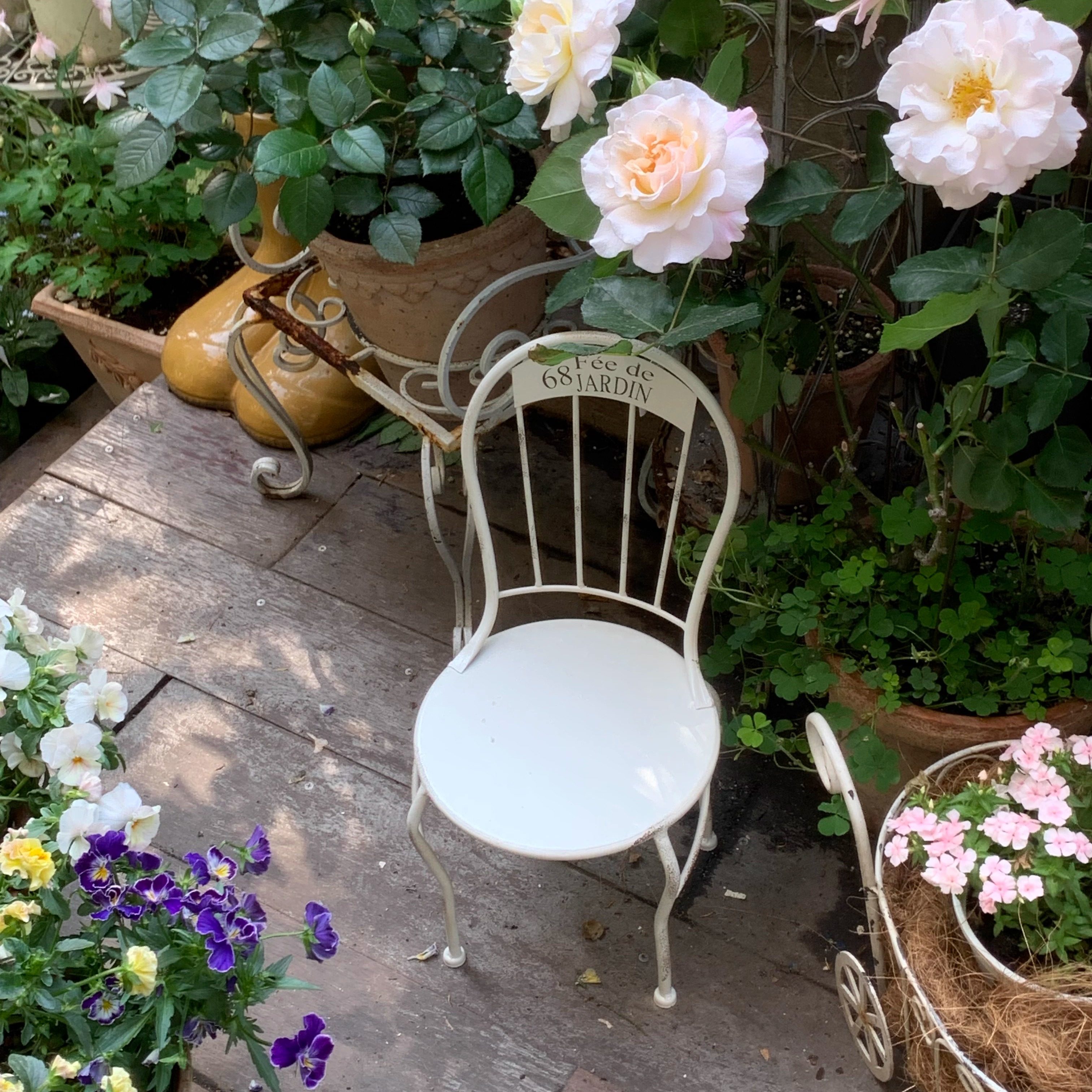 田园铁艺复古做旧铁皮高背小椅子摆件花架花凳拍摄道具花园杂货,鲜花速递/花卉仿真/绿植园艺,花架,淘宝优惠券,粉丝福利购,淘宝优惠卷