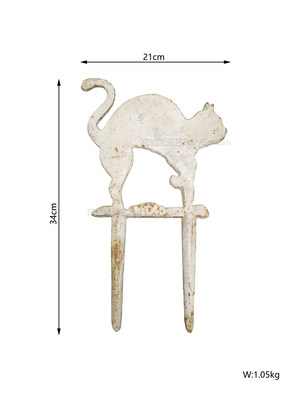 铸铁复古做旧可爱小猫咪花插摆件花园围边围挡装饰品杂货庭院包邮