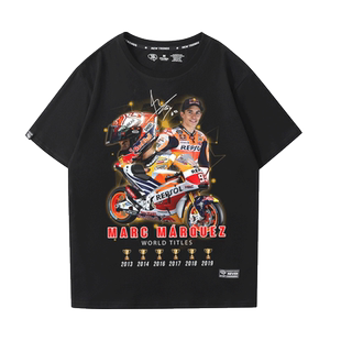 MOTOGP 93号马奎斯小马哥摩托车纪念衫赛车服机车服纯棉短袖T恤