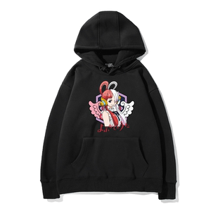 海贼王red红发歌姬联名卫衣二次元乌塔周边宽松情侣连帽衣服