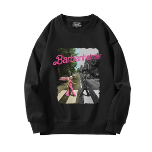 芭比奥本海默联动卫衣电影barbenheimer周边圆领宽松男女情侣衣服