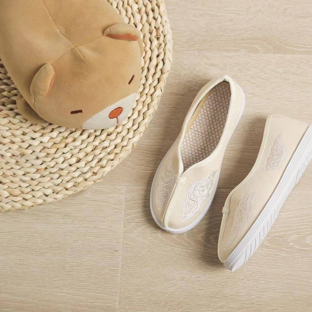 男孩汉服传统古代刺绣鞋汉服鞋老北京布鞋学生帆布古风唐装编织鞋