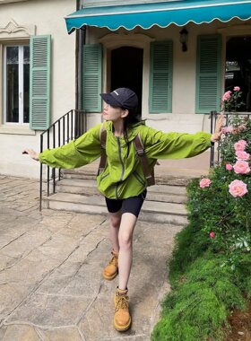 道木熙山系工装防晒衣女生夏季户外运动冲锋衣登山防晒服轻薄外套