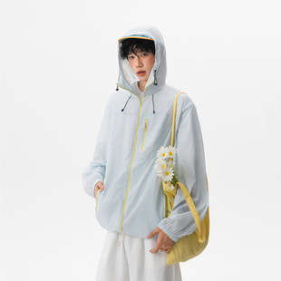 道木熙upf50+冰川蓝防晒衣男女士轻薄防紫外线外套速干宽松防晒服