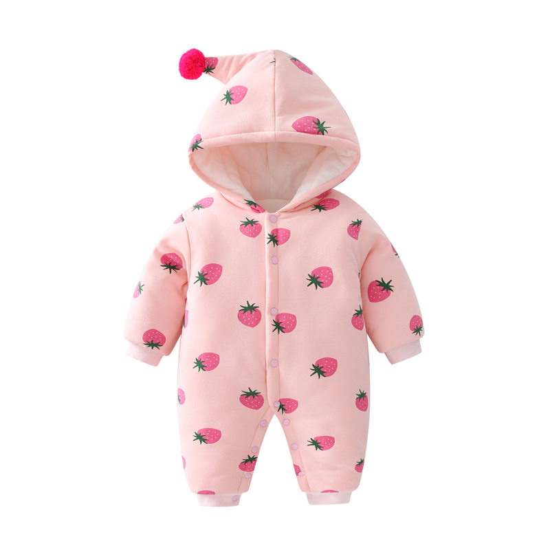 女宝宝连体衣秋冬套装新生婴儿儿衣服冬季外出抱衣公主超洋气冬装