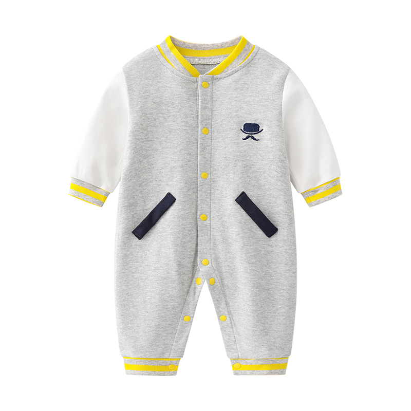 王子丹顿单排扣连体衣纯棉春秋