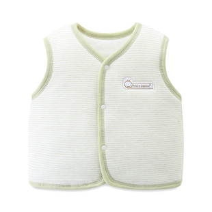 婴儿冬季保暖小马甲背心加厚男童女宝宝冬装纯棉新生儿空气棉马夹