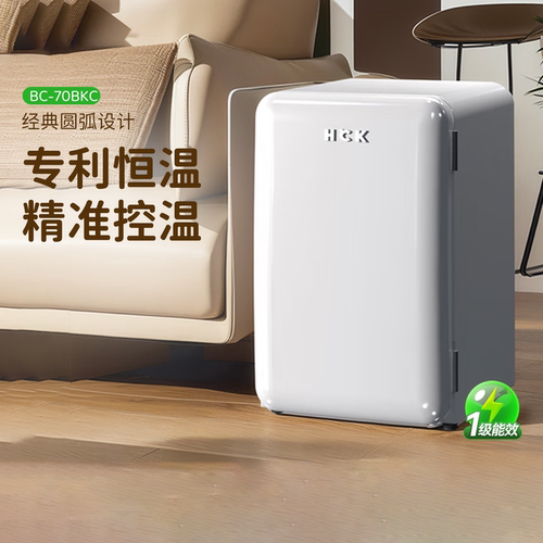 hck哈士奇复古冰箱单门式