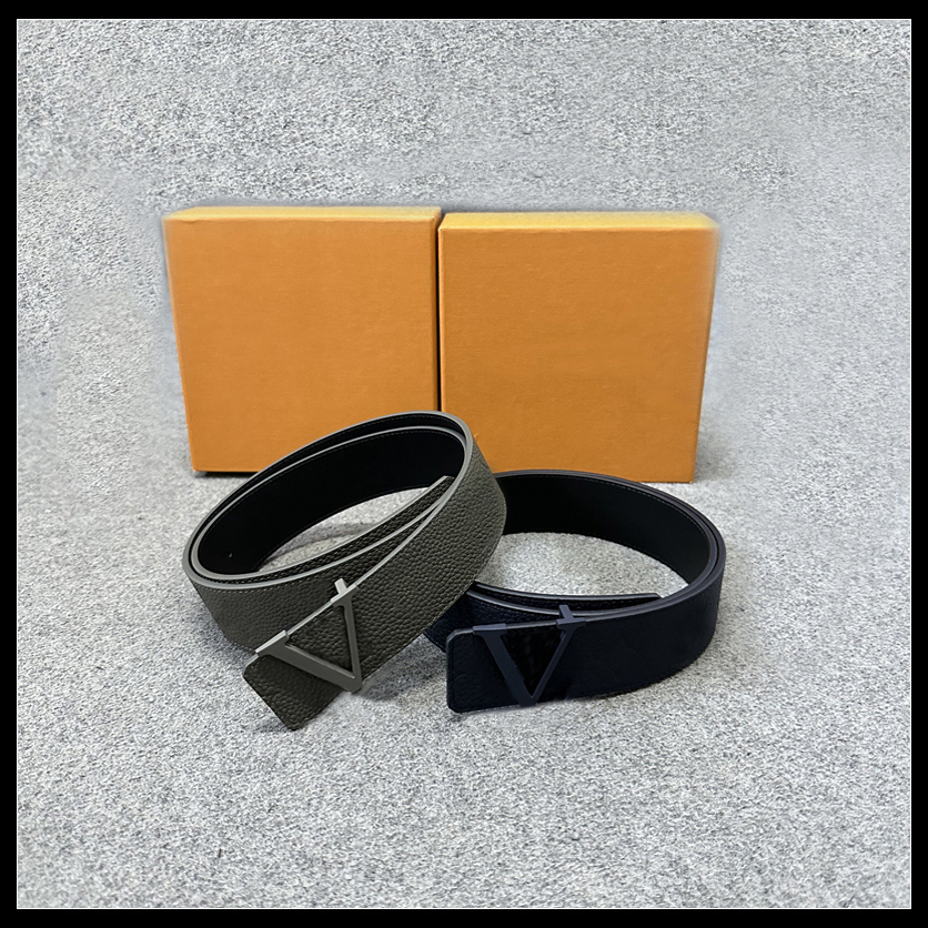 法式精选 男士 头层荔枝纹牛皮压花 真皮烤漆腰带 亚光针扣头皮带