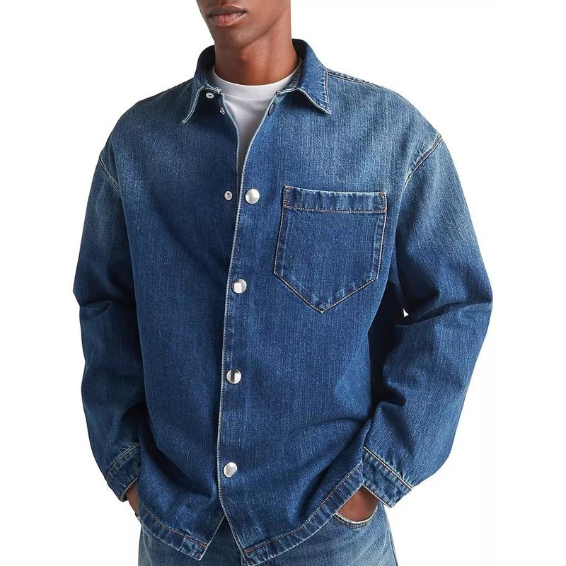 纯元 意大利米兰 2024男女士同款 金属三角标 带口袋牛仔夹克外套