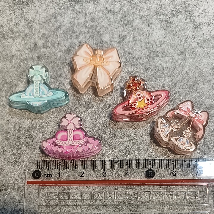 星球蝴蝶结通孔亚克力片片上下开孔手作饰品包挂钥匙扣手机链车挂