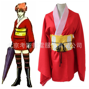动漫银魂吉原神乐cos服和服神乐cosplay服装神乐衣服假发簪子筒