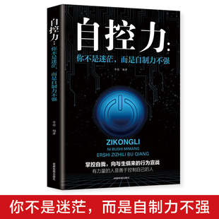 自控力正版 现货速发 自控力情绪性格气场情人生哲学时间管理 你不是迷茫而是自制力不强 关于自律成功励志XX 书