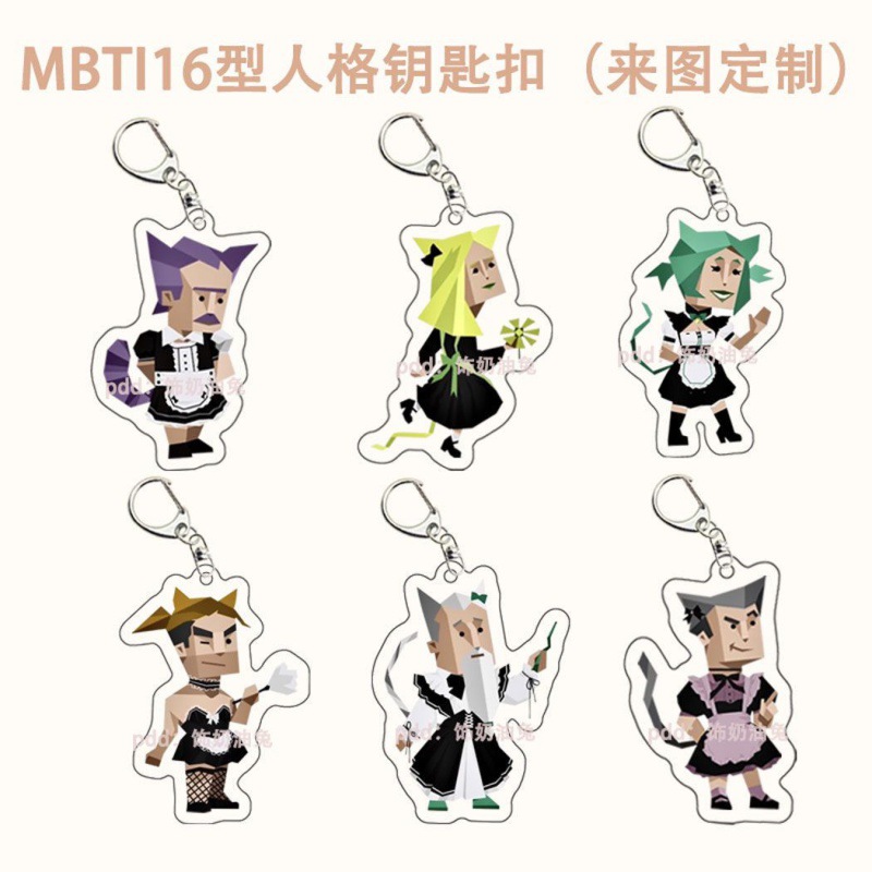 MBTI16型人格恶搞亚克力钥匙扣周边书包汽车挂件饰品礼物