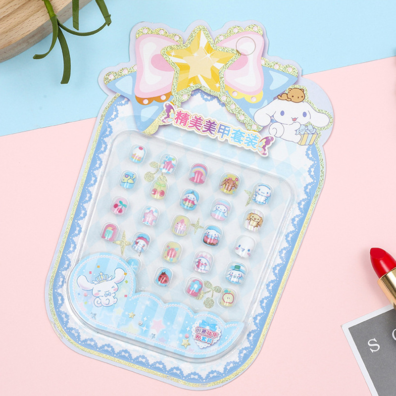 卡通美甲贴正版三丽鸥美乐蒂大耳狗儿童指甲贴片ins摆摊夜市