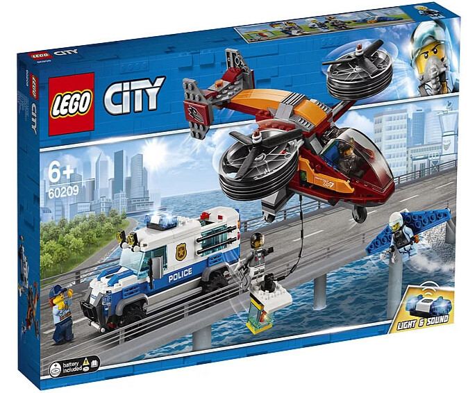 2019款儿童益智乐高LEGO 60209城市系列 空警钻石抢劫案 拼装积木