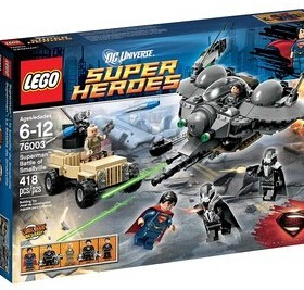 儿童益智乐高LEGO 76003 超级英雄 超人小镇之战 益智积木