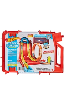 Hotwheels track builder风火轮小车轨道翻滚转弯弹射油桶收纳箱