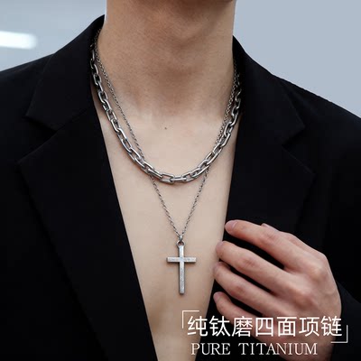 时尚男女纯钛无缝焊接项链不过敏