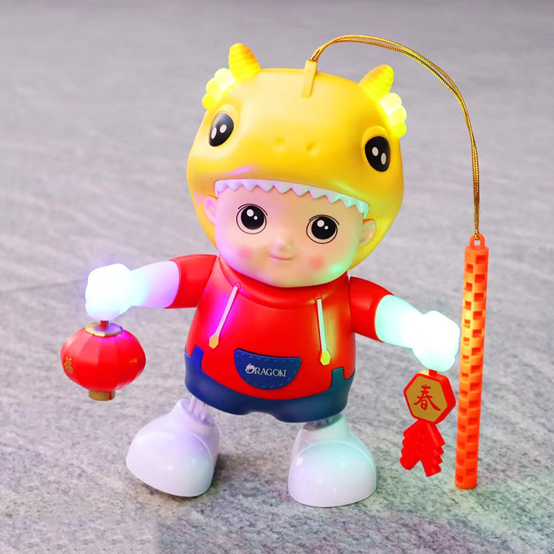 会唱歌跳舞的小龙宝电动3-6-8个月婴儿抬头训练玩具练习儿童礼物