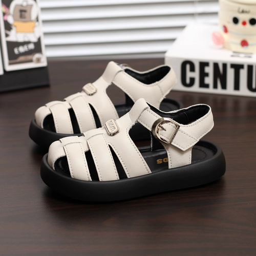 Летние детские сандалии, пляжная обувь, туфли для принцессы, в стиле Шанель, мягкая подошва, подходит для подростков