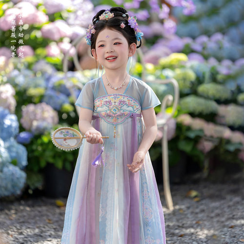 汉服女童2026夏季儿童国风超仙薄款公主连衣裙小女孩古装飘逸襦裙